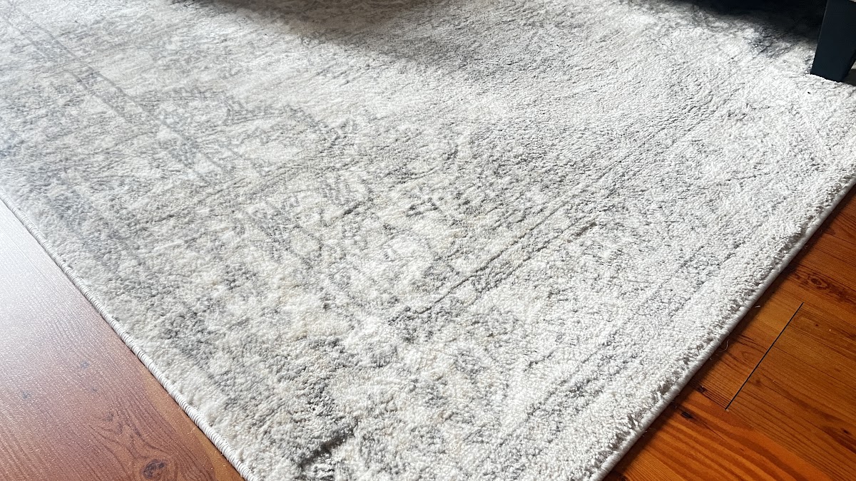 Light Grey Patterned Area Rug