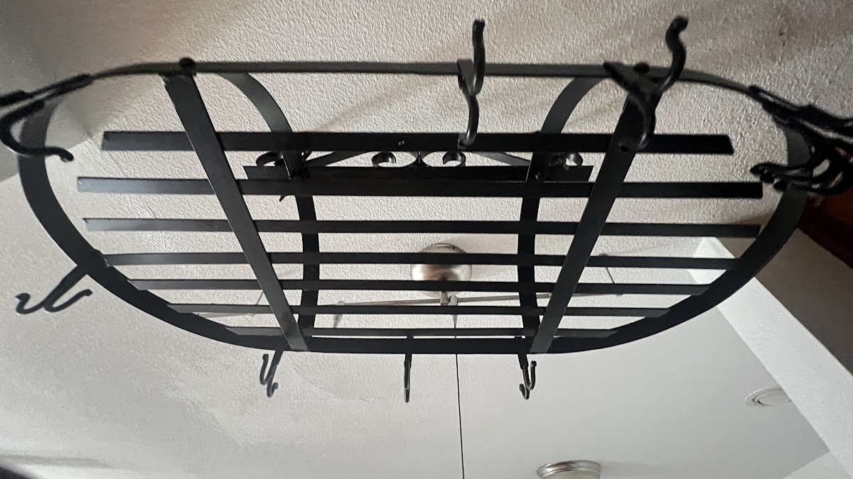 Black Metal Hanging Pot Rack