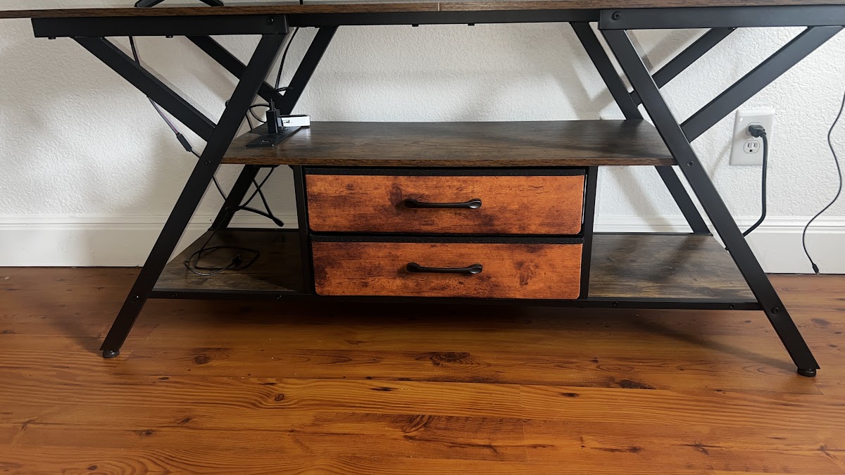 Industrial Style TV Stand with Drawers