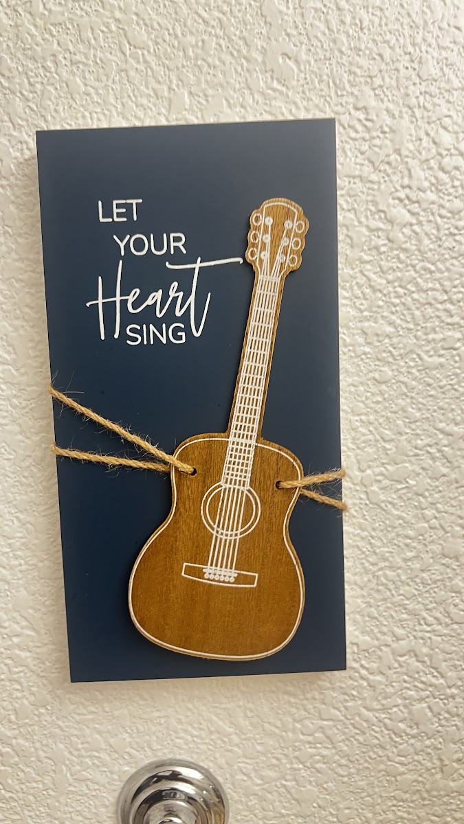 'Let Your Heart Sing' Guitar Wall Decor