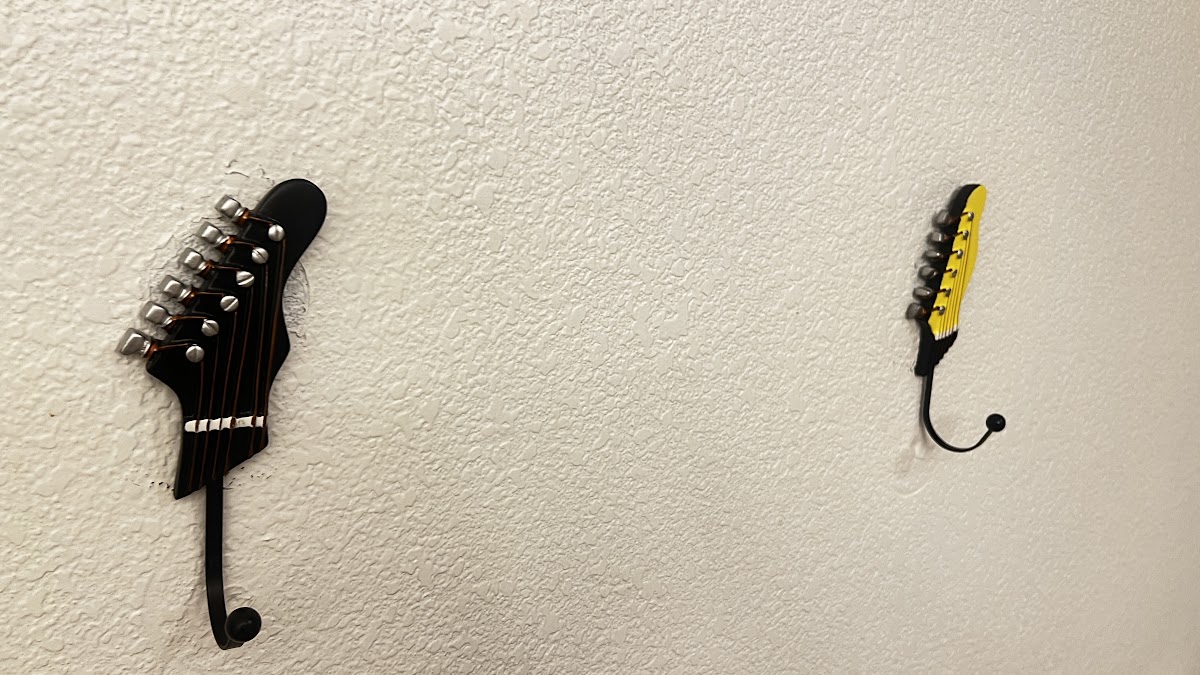 Guitar Headstock Wall Hooks (Set of 2)